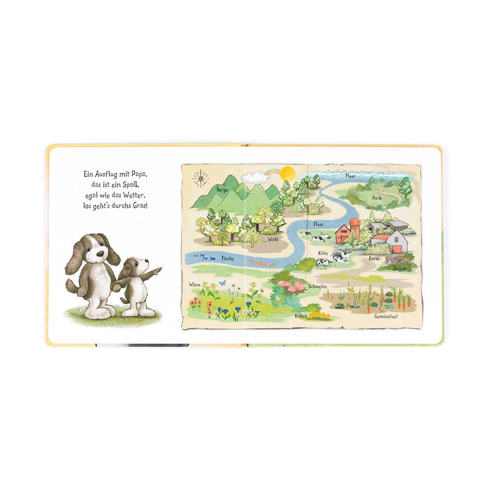 Hundchen Schnuck Und Sein Papa Buch and Bashful Fudge Puppy Medium