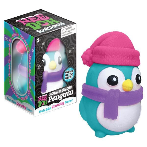 Nee Doh® Polar Glow Penguin Crunchy Glow-In-The-Dark Fidget Toy (1pc) Color Ships Assorted