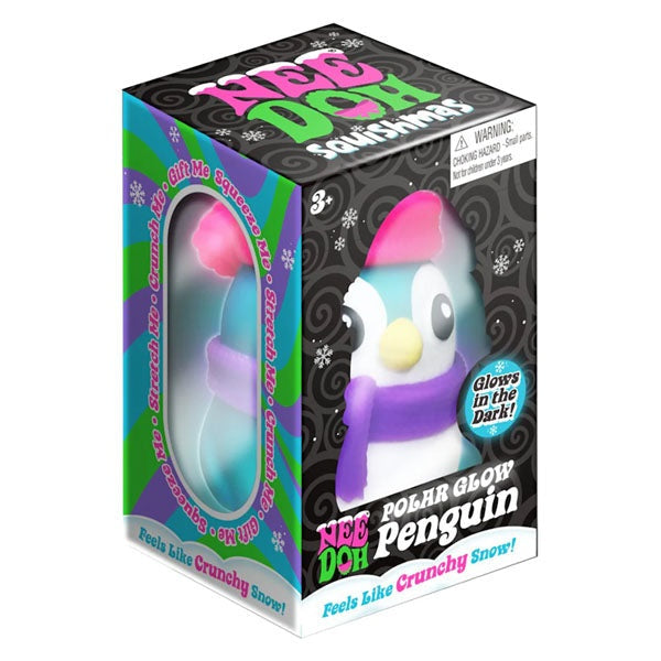 Nee Doh® Polar Glow Penguin Crunchy Glow-In-The-Dark Fidget Toy (1pc) Color Ships Assorted