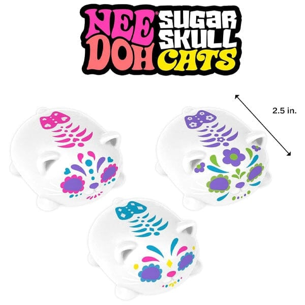 Nee Doh® Sugar Skull Cats Squishy Fidget Toy (1pc) Color Assorted