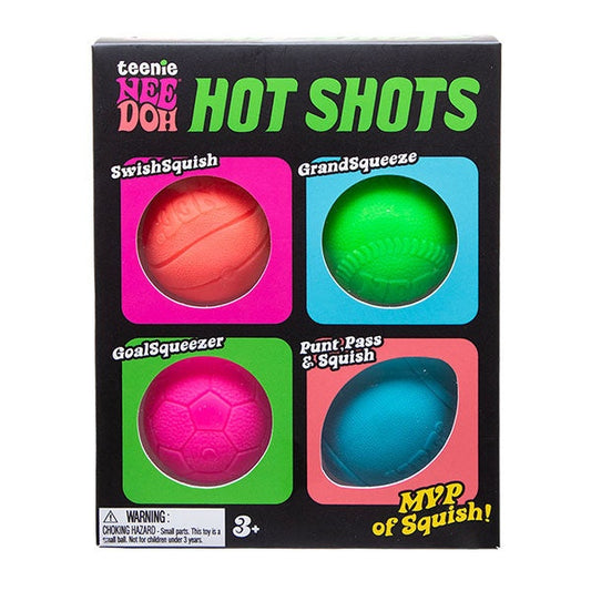 Nee Doh® Teenie Hot Shots Sports Balls Squishy Fidget Toys (4pc)