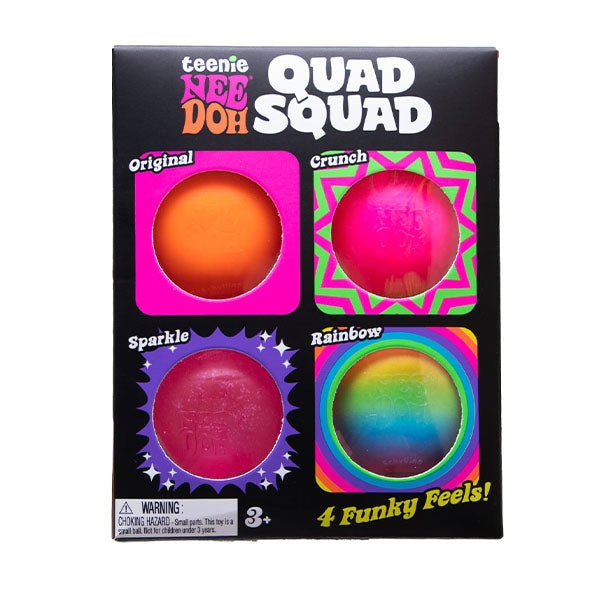 Nee Doh® Teenie Quad Squad Mini Stress Balls Squishy Fidget Toys (4pc) Colors Ship Assorted