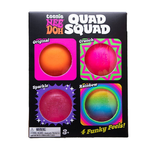 Nee Doh® Teenie Quad Squad Mini Stress Balls Squishy Fidget Toys (4pc) Colors Ship Assorted